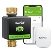 RainPoint smart WiFi watering timer 2Zone garden hose timer with APP,IP65 waterproof sprinkler timer forlaw,garden,greenhouse,3/4 faucet