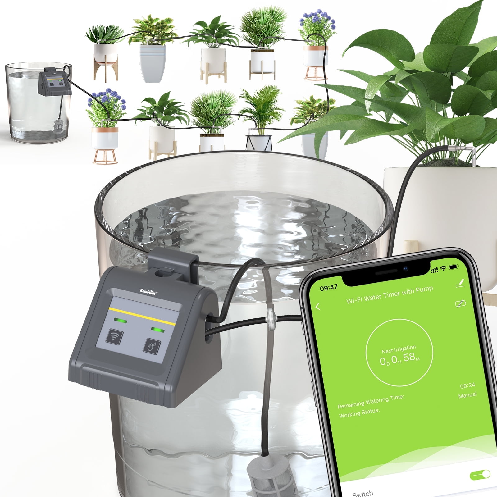 Blumfeldt Greenkeeper Bewateringsautomaat Automatisch Bewateringssysteem Stroomnet