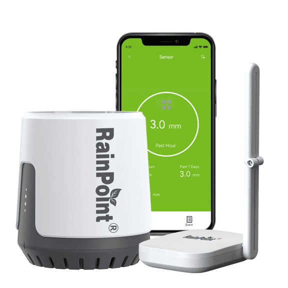 Rainpoint Wireless Digital Rain Gauge with Smart Gateway Hub for Accurate Rainfall Monitoring
