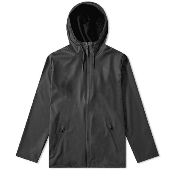 RAINS Unisex Breaker Raincoat, Black, Large/X-Large