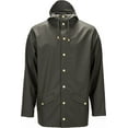 thumbnail image 1 of RAINS Unisex Glossy Jacket Raincoat, Green, Medium/Large, 1 of 2