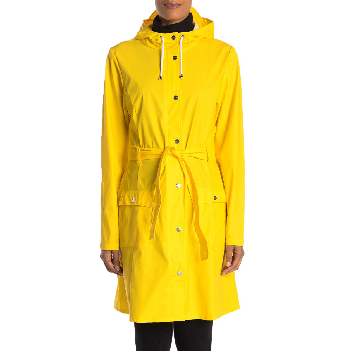 RAINS Women's Curve Rain Jacket, Yellow, X-Small/Small - image 1 of 2