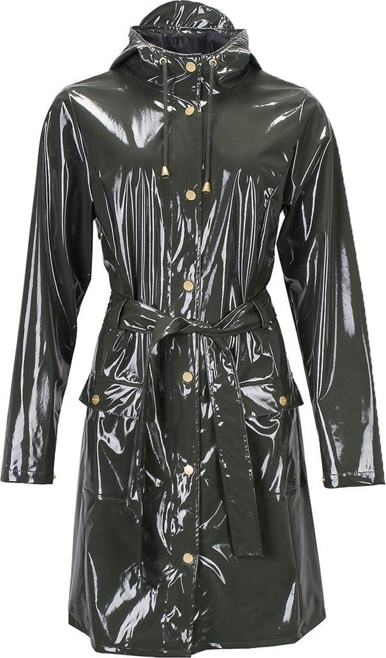 RAINS Women's Glossy Curve Rain Jacket, Green, XX-Small/X-Small -  Walmart.com