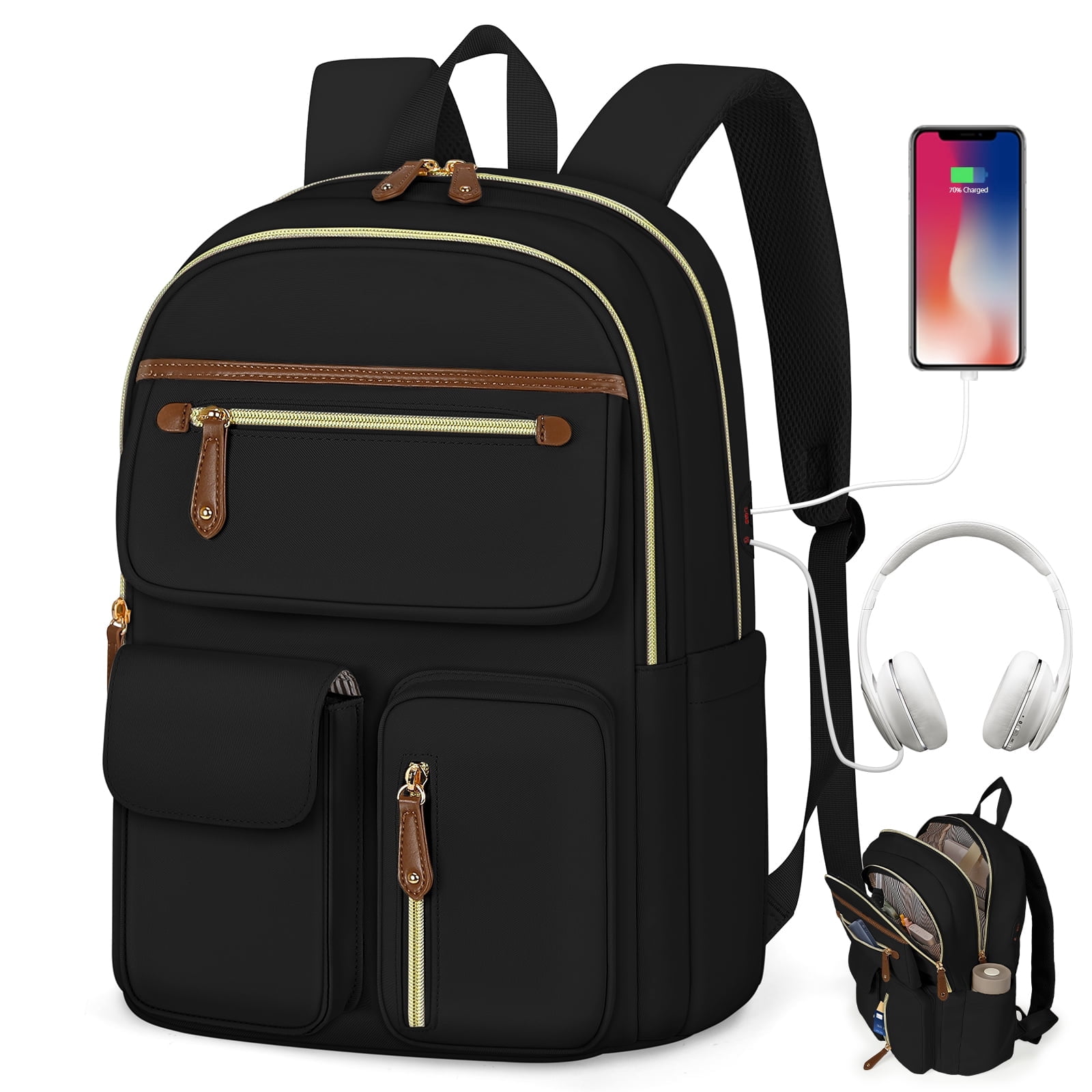 allintitle:women's laptop backpack for work GOLF SUPAGS Womens with Separate Laptop Compartment Water Resistant Computer Backpacks Fits 15.6 Inch Notebook Travel College Bags (Apricot) : Electronics Our girls school bag can be used not only in elementary school AO ALI VICTORY Laptop Backpack