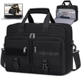 thumbnail image 1 of RAINSMORE 15.6 Inch Laptop Bag for Men Messenger Bag Business Laptop Briefcase with MOLLE System Large Travel,Black, 1 of 8