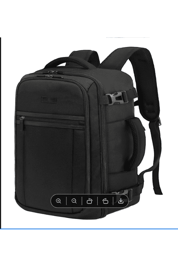 Carry On Travel Backpack for Women Men,30L Laptop Backpack 180° Open Waterproof Weekender Bag with Wet Dry Pocket & Anti-Theft Compartment for Business Trip Hiking Travel,Black