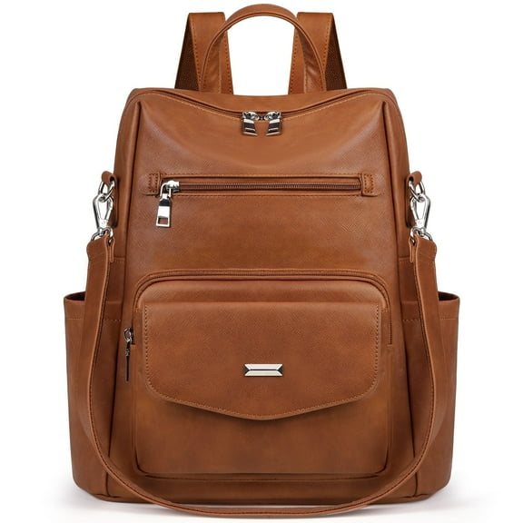 RAINSMORE Convertible Backpack Purse for Women Designer PU Leather Backpack Purse Waterproof Women's Fashion Backpack Handbags