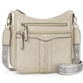 thumbnail image 1 of RAINSMORE Crossbody Bags for Women Leather Shoulder Handbags Trendy Crossbody Purses Soft Lightweight Travel Purse,Beige, 1 of 9