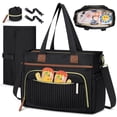 thumbnail image 1 of RAINSMORE Diaper Bag Tote, Large Diaper Baby Bag Waterproof Multifunctional Diaper Bag with Pacifier Case & Changing Pad, 1 of 8