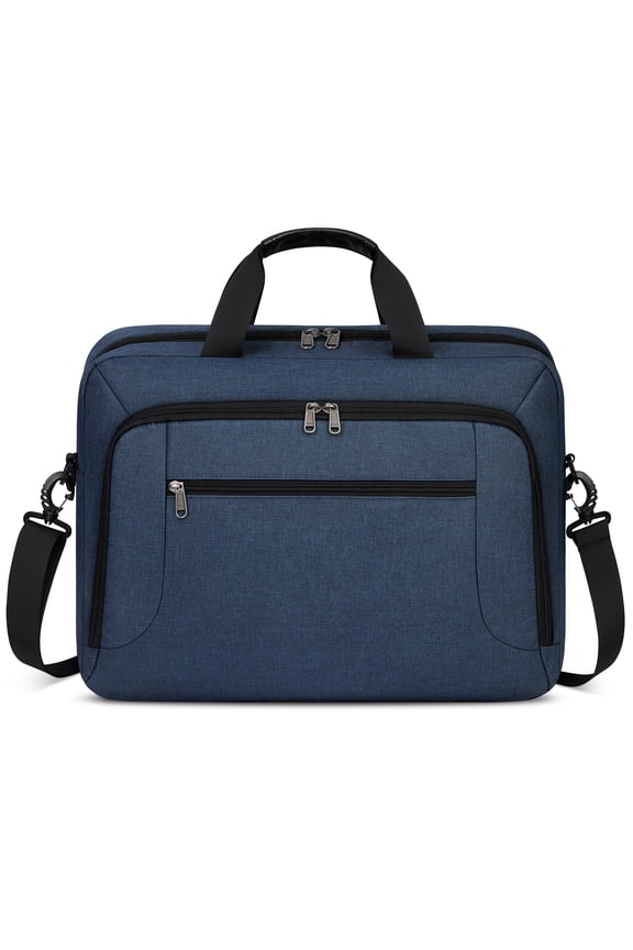 RAINSMORE Laptop Bag 17.3 Inch Laptop Briefcase for Men Women Large Waterproof Laptop Case Business Office Work Computer Bag Adjustable Shoulder Messenger Bag,Blue