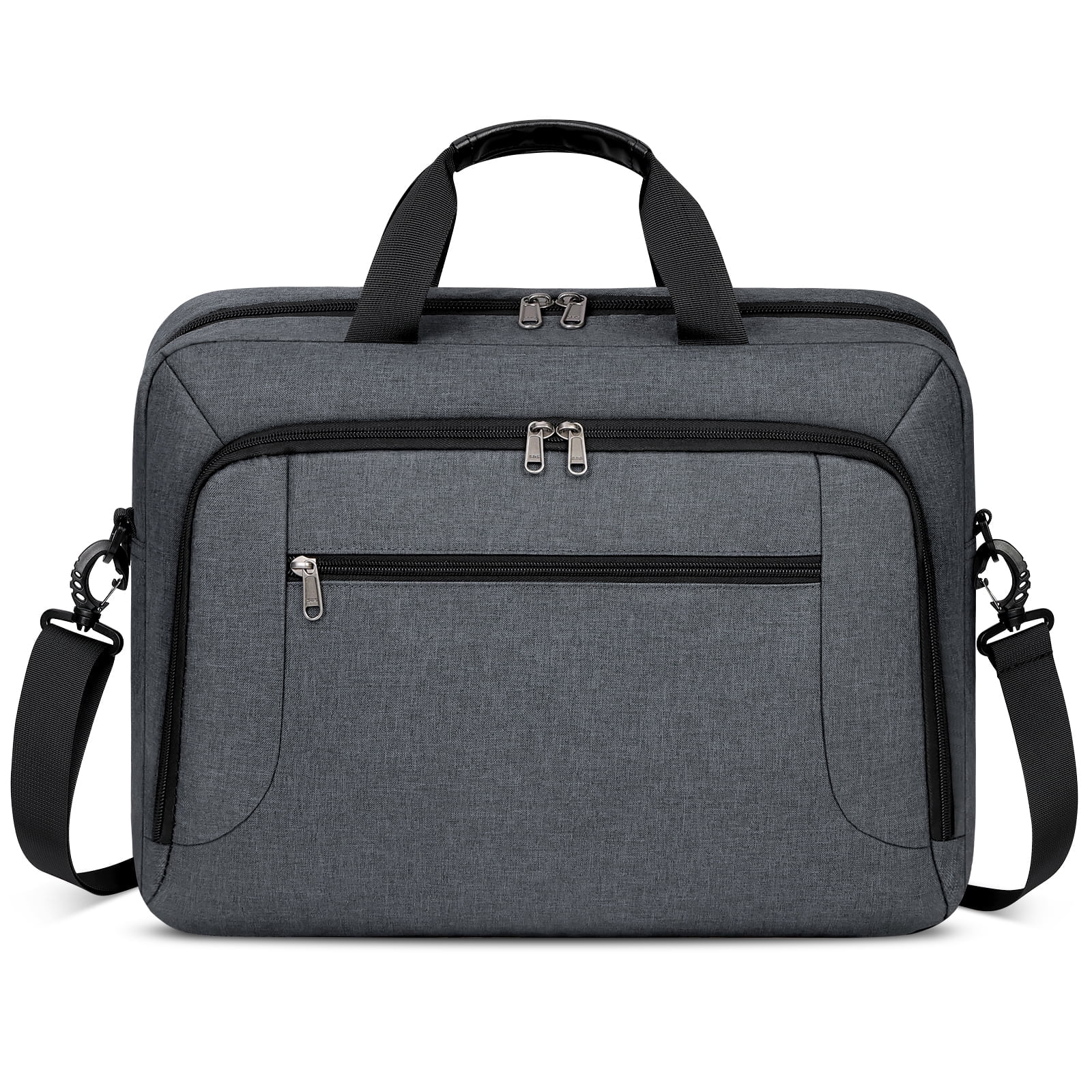 RAINSMORE Laptop Bag 17.3 Inch Laptop Briefcase for Men Women Large Waterproof Laptop Case Business Office Work Computer Bag Adjustable Shoulder Messenger Bag,Gray