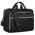 thumbnail image 1 of RAINSMORE Laptop Bag 17.3 Inch Laptop Briefcase for Women Men Waterproof Shoulder Messenger Bag Large Computer Bag for Business Office Work College,Black, 1 of 10