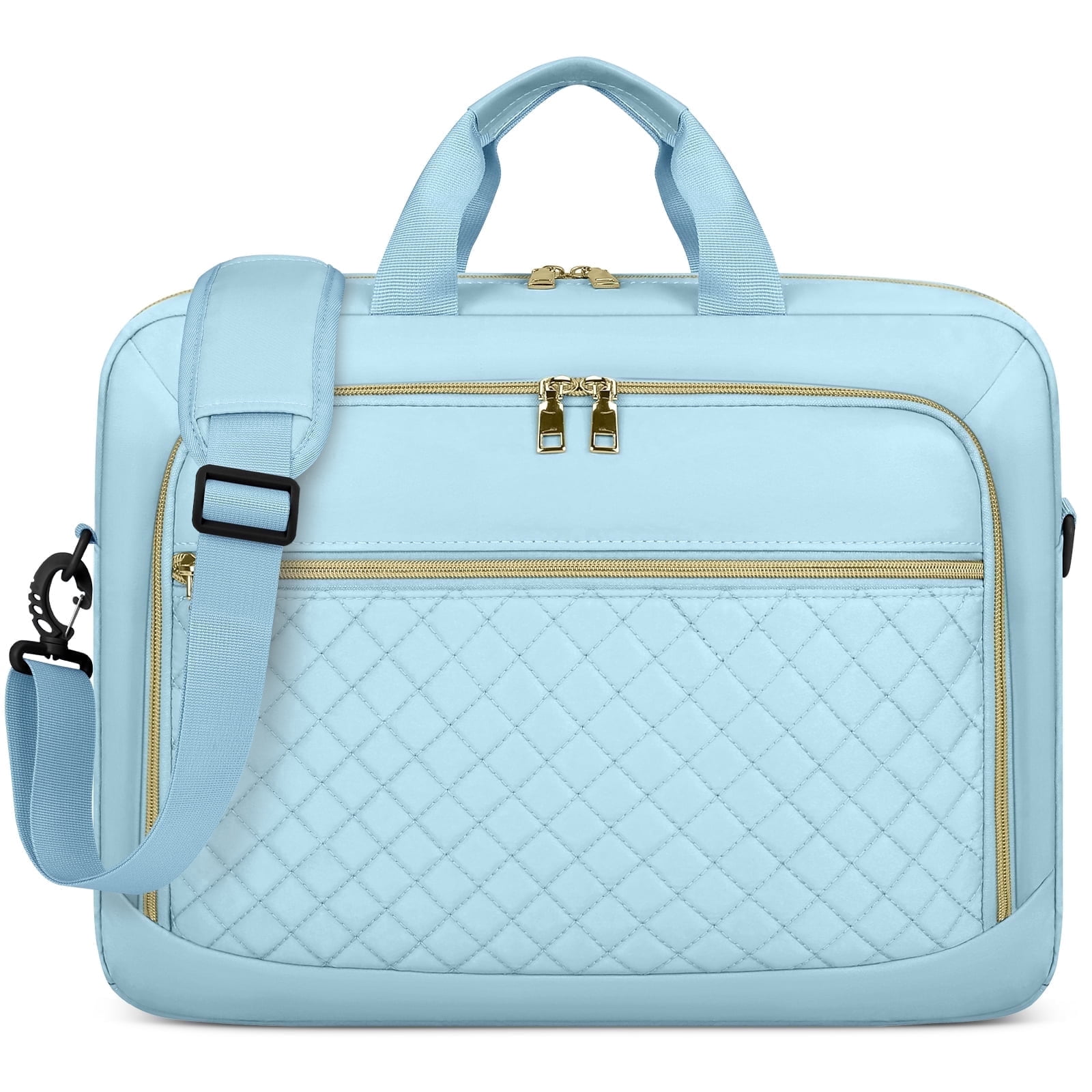 RAINSMORE Laptop Bag 17.3 Inch Laptop Briefcase for Women Men Waterproof Shoulder Messenger Bag Large Computer Bag for Business Office Work College,Blue