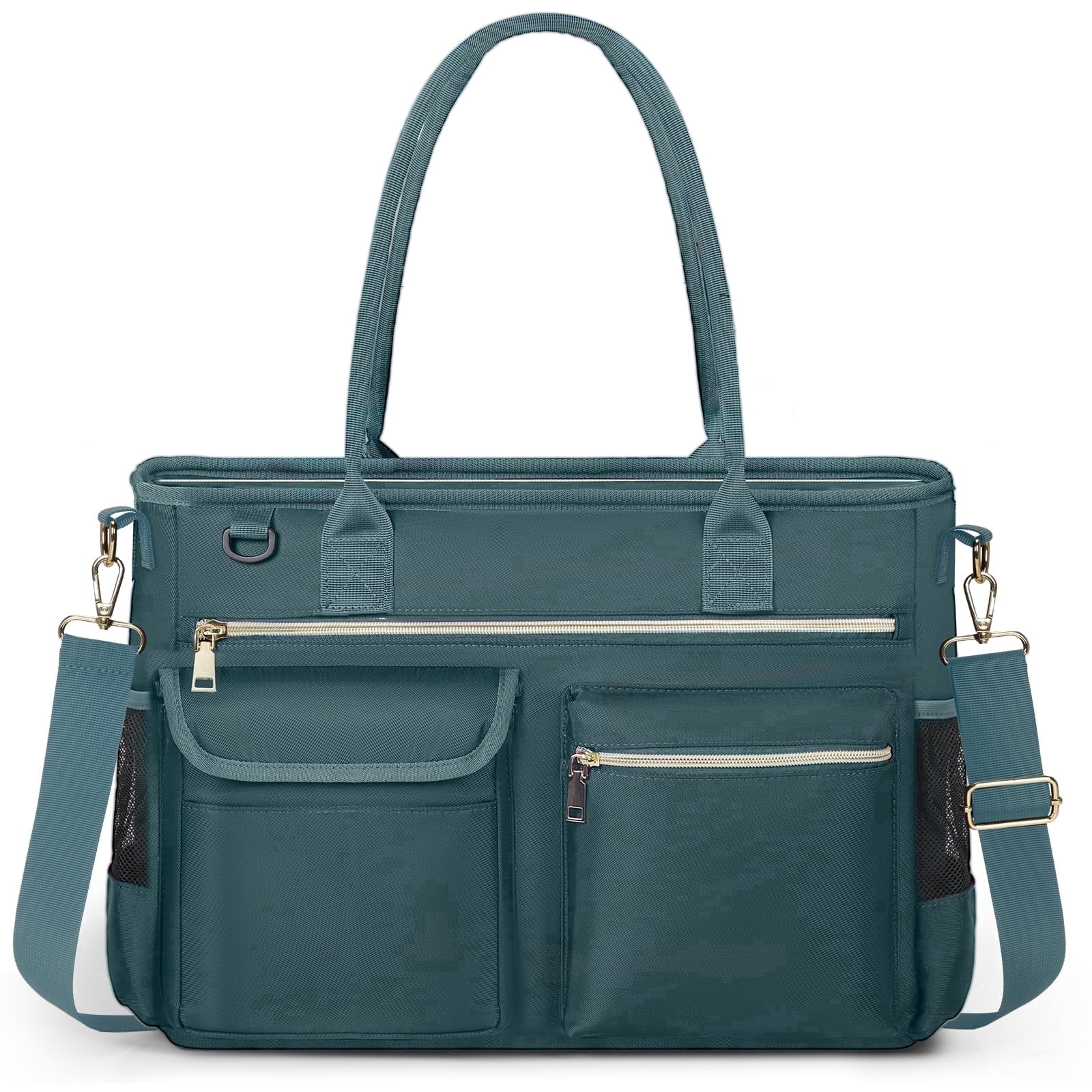 RAINSMORE Laptop Bag for Women 15.6 Inch Teacher Tote Bag Nurse Bag Laptop Tote Briefcase Messenger Shoulder Bags Large Handbag Business Office Work