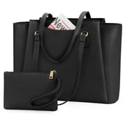 RAINSMORE Laptop Bag for Women 15.6 Inch Work Tote Bags Waterproof Computer Bags Leather Professional Laptop Purse Womens Laptop Briefcase Large Handbag for Office Teacher Travel