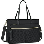 RAINSMORE Laptop Bag for Women 15.6inch Laptop Tote with Insulated Pockets Large Handbag Teacher Nurse Tote Bag Professional Work Computer Messenger Briefcase for Office Business