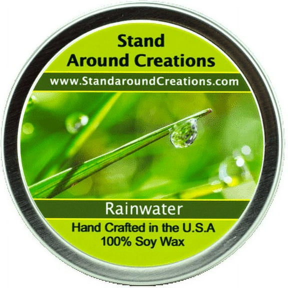 RAINWATER TIN 8-OZ. ALL NATURAL SOY CANDLE