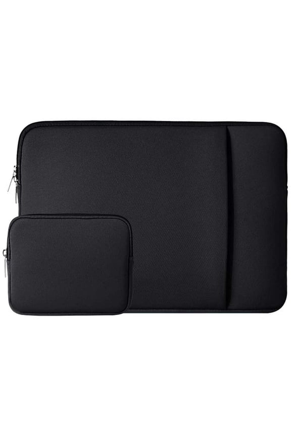 11-11.6 Inch Laptop Sleeve Case Soft Carrying Computer Bag Cover with Front Pocket & Accessories Pouch,Compatible with 11.6 MacBook Air for 11" Notebook Tablet Ultrabook Chromebook(Black)
