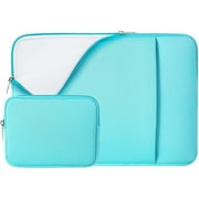 RAINYEAR 11 Inch Laptop Sleeve Case Soft Lining Cover Bag with Front Pocket & Accessories Pouch,Compatible with 11.6 MacBook Air for 11" Notebook Computer Tablet Chromebook(Blue,Upgraded Version)