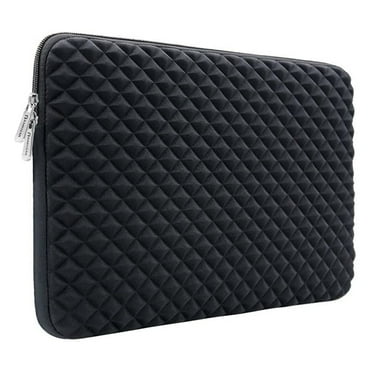 RAINYEAR 11 Inch Laptop Sleeve Diamond Foam Shock Resistant Neoprene Case Fluffy Lining Cover Carrying Bag Compatible with 11.6 MacBook Air Surface for 11" Chromebook Computer Tablet Notebook(Black)