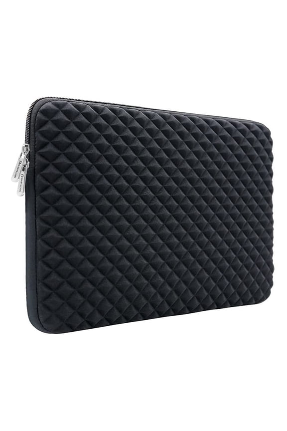 11 Inch Laptop Sleeve Diamond Foam Shock Resistant Neoprene Case Fluffy Lining Cover Carrying Bag Compatible with 11.6 MacBook Air Surface for 11" Chromebook Computer Tablet Notebook(Black)