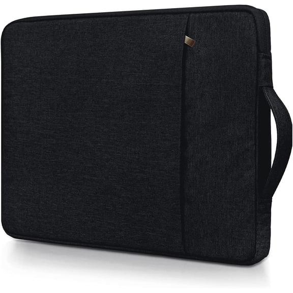 RAINYEAR 13.3 Inch Laptop Sleeve Case Compatible with MacBook Pro 14 M1 A2442,13" MacBook Air/Pro,13.3" Chromebook Notebook,Handbag with Handle Front Pocket Briefcase Waterproof Bag, Black