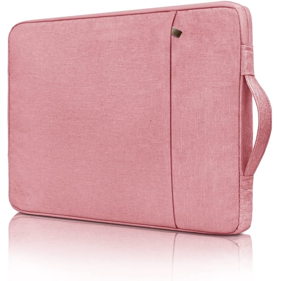 RAINYEAR 13.3 Inch Laptop Sleeve Case Compatible with MacBook Pro 14 M1 A2442,13" MacBook Air/Pro,13.3" Chromebook Notebook,Handbag with Handle Front Pocket Briefcase Waterproof Bag, Pink