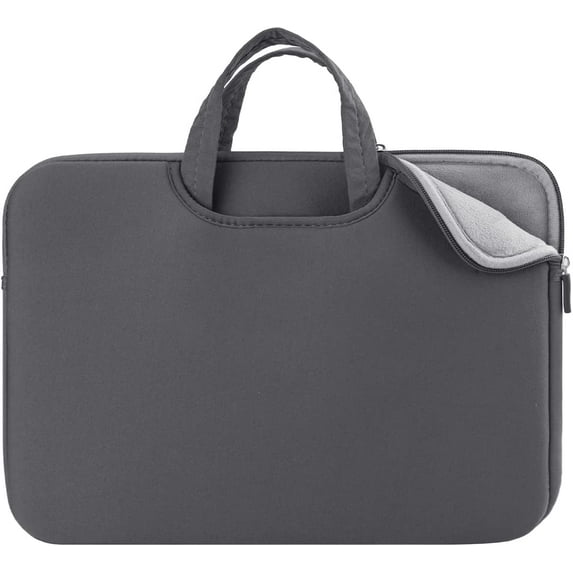 RAINYEAR 13 Inch Laptop Sleeve Case Compatible with 13" 13.3" 13.5" Chromebook Notebook Computer Ultrabook, Protective Slim Padded Carrying Bag Cover with Handle Strap Pocket (Gray)