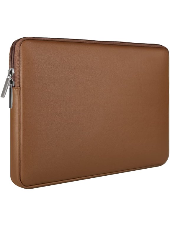 13 Inch Laptop Sleeve Soft PU Leather Case Water Resistant Padded Bag Compatible with MacBook Air Pro New M1 2020 2021 A2337 A2338 A1932 A1989 A1706 A1708 A2159 A2179 A2251 A2289 (Brown)