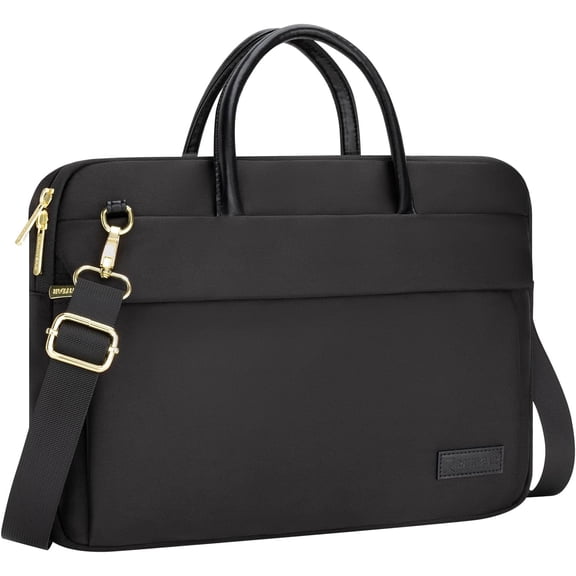 RAINYEAR 14 15.6 Inch Laptop Bag for Women, Protective Waterproof Elegant Computer PC Shoulder Bag Carrying Case with Handle