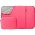 thumbnail image 1 of RAINYEAR 14 Inch Laptop Sleeve Protective Case Soft Fluffy Lining Cover Bag with Front Pocket & Accessories Pouch,Compatible with 14" Notebook Computer Chromebook(Bright Pink,Upgraded Version), 1 of 7
