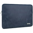 thumbnail image 1 of RAINYEAR 15.6 Inch Laptop Sleeve Protective Case PU Suede Leather Zipper Padded Cover Water Resistant Carrying Bag Compatible with 15.6" Notebook Computer Chromebook (Deep Blue), 1 of 7