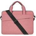 thumbnail image 1 of RAINYEAR 15.6 Inch Laptop Sleeve Shoulder Bag Compatible with 15.6" Notebook Computer Chromebook, Polyester Messenger Bag Carrying Case Briefcase for Men Women (Pink), 1 of 7
