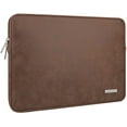 thumbnail image 1 of RAINYEAR 15 Inch Laptop Sleeve PU Suede Leather Case Protective Cover Water Resistant Carrying Bag Compatible with New 15.4 MacBook Pro Touch Bar Specially for Model A1938 A1707 A1990 (Brown), 1 of 7