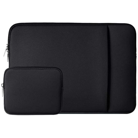 RAINYEAR 15 Inch Laptop Sleeve Protective Case Soft Cover Computer Bag with Front Pocket & Accessories Pouch,Compatible with 15.4 MacBook Pro Specially for 15.4” New Model A1707 A1990(Black)