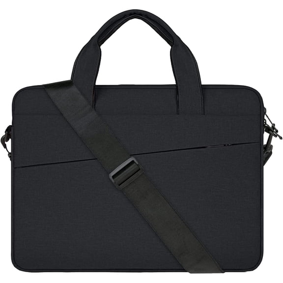 Rainyear 15 Inch Laptop Sleeve Shoulder Bag, Padded, Durable, Water-resistant, Compatible with 15.4 MacBook Pro, Black