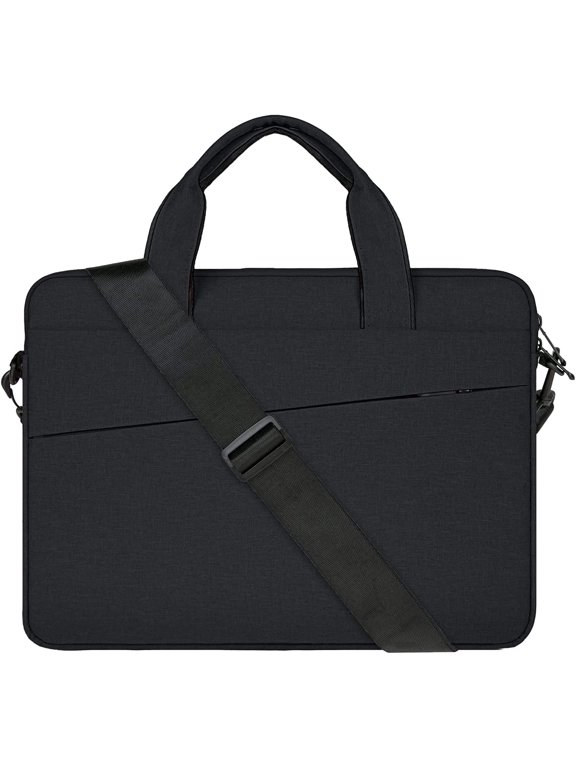 15 Inch Laptop Sleeve Shoulder Bag, Padded, Durable, Water-resistant, Compatible with 15.4 MacBook Pro, Black