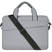 RAINYEAR 15 Inch Laptop Sleeve Shoulder Bag Compatible with 15.4 MacBook Pro Notebook Computer Chromebook, Polyester Messenger Bag Carrying Case Briefcase for Men Women (Gray)