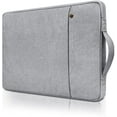 thumbnail image 1 of RAINYEAR 16 Inch Laptop Sleeve Case Specially Compatible with 2022 2021 16" MacBook Pro A2141 A2485 M1,Handbag with Handle Strap Front Pocket Briefcase Polyester Waterproof Carrying Bag, Gray, 1 of 7