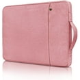 thumbnail image 1 of RAINYEAR 16 Inch Laptop Sleeve Case Specially Compatible with 2022 2021 16" MacBook Pro A2141 A2485 M1,Handbag with Handle Strap Front Pocket Briefcase Polyester Waterproof Carrying Bag, Pink, 1 of 7