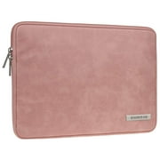 RAINYEAR 16 Inch Laptop Sleeve PU Suede Leather Case Protective Padded Zipper Cover Water Resistant Carrying Bag Compatible with 2020 2021 New Model 16" MacBook