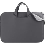 RAINYEAR 13 Inch Laptop Sleeve Case Compatible with 13" 13.3" 13.5" Chromebook Notebook Computer Ultrabook, Protective Slim Padded Carrying Bag Cover with Handle Strap Pocket (Gray)