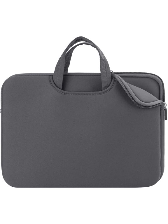 Laptop Sleeve Case for 15 Inch MacBook Pro Partial Chromebook Notebook Computer Ultrabook, Protective Slim Padded Carrying Bag Cover with Handle Strap Pocket for Men Women (Gray)