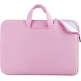 thumbnail image 1 of RAINYEAR Laptop Sleeve Case for 15 Inch MacBook Pro Partial Chromebook Notebook Computer Ultrabook, Protective Slim Padded Carrying Bag Cover with Handle Strap Pocket for Men Women (Pink), 1 of 7