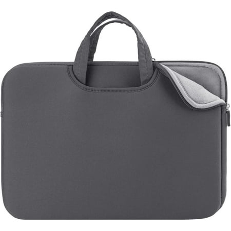 RAINYEAR Laptop Sleeve Case for 15 Inch MacBook Pro Partial Chromebook Notebook Computer Ultrabook, Protective Slim Padded Carrying Bag Cover with Handle Strap Pocket for Men Women (Gray)