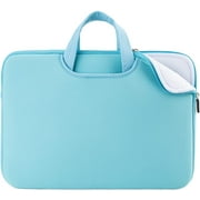 RAINYEAR Laptop Sleeve Case for 15 Inch MacBook Pro Partial Chromebook Notebook Computer Ultrabook, Protective Slim Padded Carrying Bag Cover with Handle Strap Pocket for Men Women (Blue)