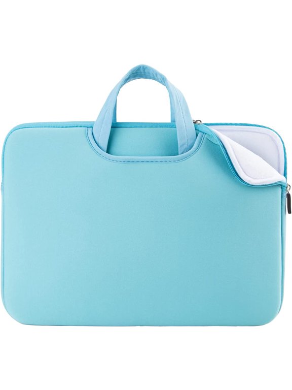 Laptop Sleeve Case for 15 Inch MacBook Pro Partial Chromebook Notebook Computer Ultrabook, Protective Slim Padded Carrying Bag Cover with Handle Strap Pocket for Men Women (Blue)