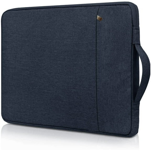 RAINYEAR Laptop Sleeve Case Compatible with 11 Inch MacBook Air 11.6" Chromebook Notebook Tablet Surface,Handbag with Handle Strap Front Pocket Briefcase Polyester Waterproof Computer Bag, Navy Blue