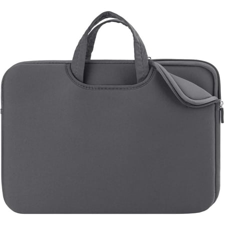 RAINYEAR Laptop Sleeve Case Compatible with 15.6 Inch Chromebook Notebook Computer Ultrabook, Protective Slim Padded Carrying Bag Cover with Handle Strap Pocket for Men Women (Gray)