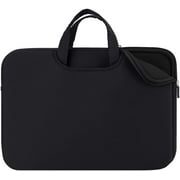 RAINYEAR Laptop Sleeve Case Compatible with 16 Inch MacBook Pro Partial Chromebook Notebook Computer Ultrabook, Protective Slim Padded Carrying Bag Cover with Handle Strap Pocket (Black)